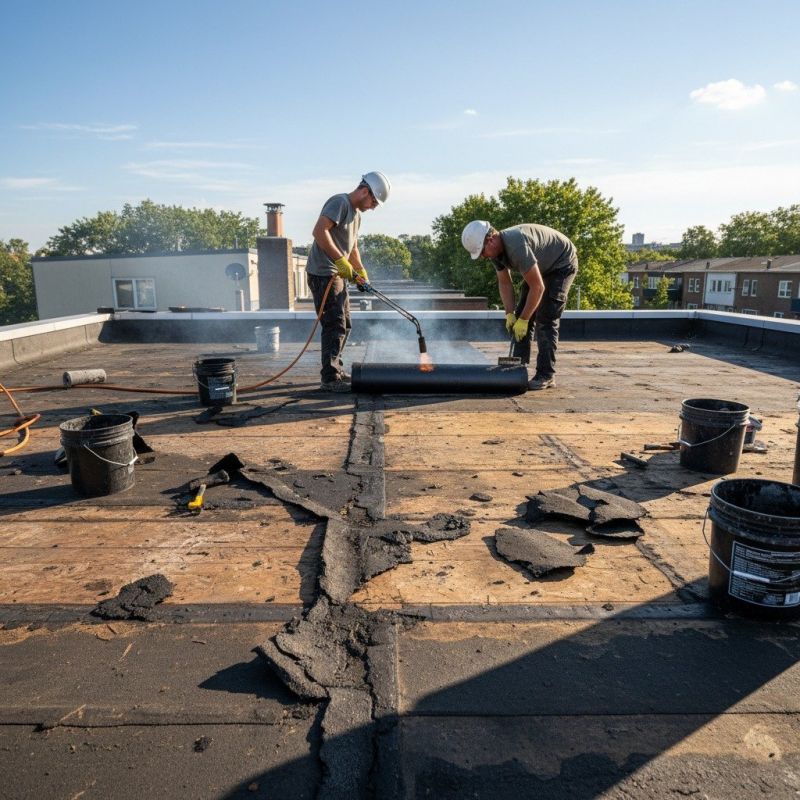 Asphalt Roof Leak Repair detail